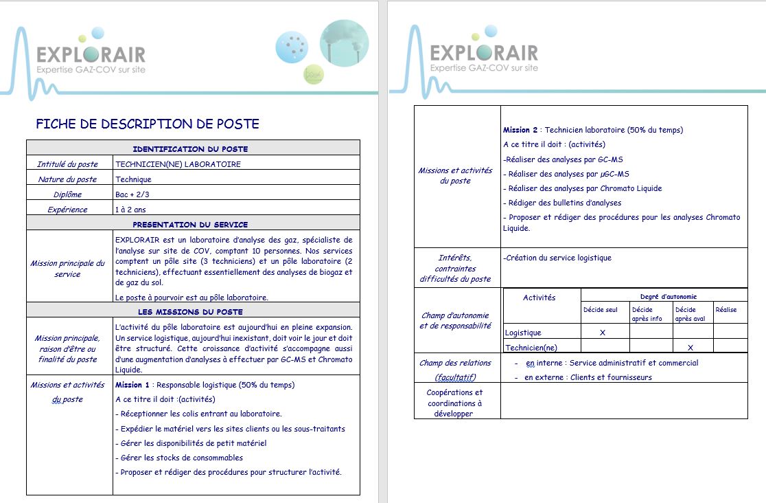 Offre d'emploi